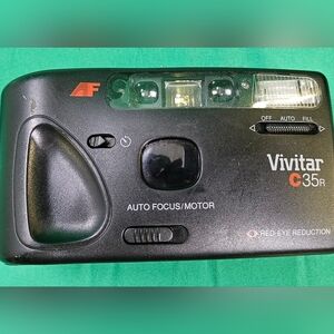 Vivitar C35r AF Red-Eye Reduction Auto Focus Timer 35mm Film Camera Tested Works